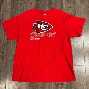 NFL Team Apparel Red Kansas City Chiefs Short Sleeve Tee Women’s/ Unisex XL